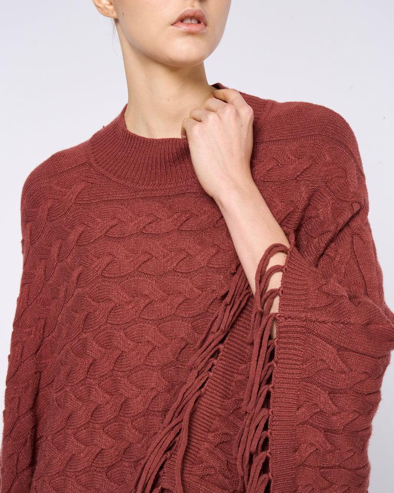 Silvian Heach Poncho in maglia intrecciata Soddisfazione Garantita