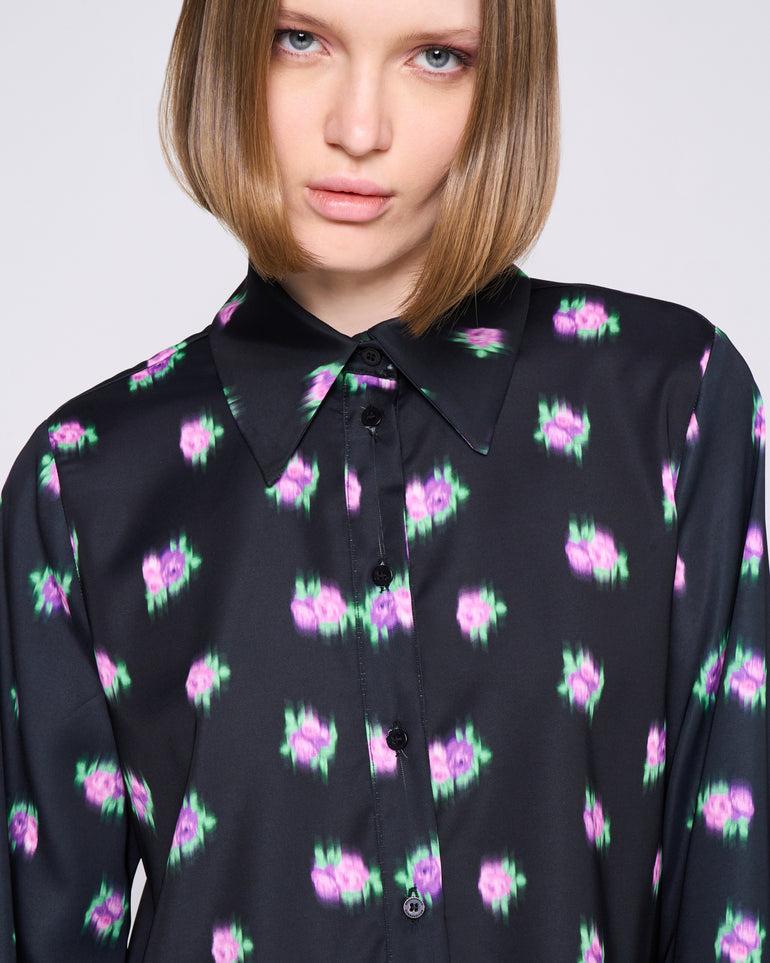 Silvian Heach Camicia crop a fantasia Prezzo Ridotto