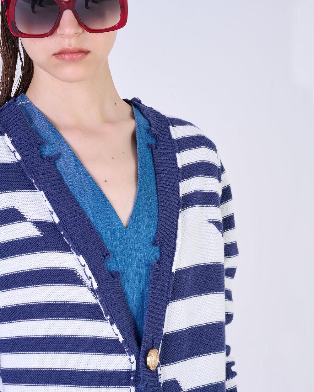 Silvian Heach Cardigan lungo a righe Economico