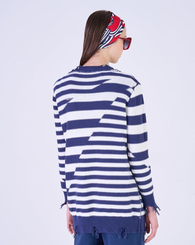 Silvian Heach Cardigan lungo a righe Economico