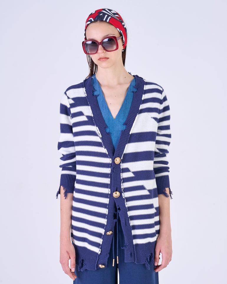 Silvian Heach Cardigan lungo a righe Economico