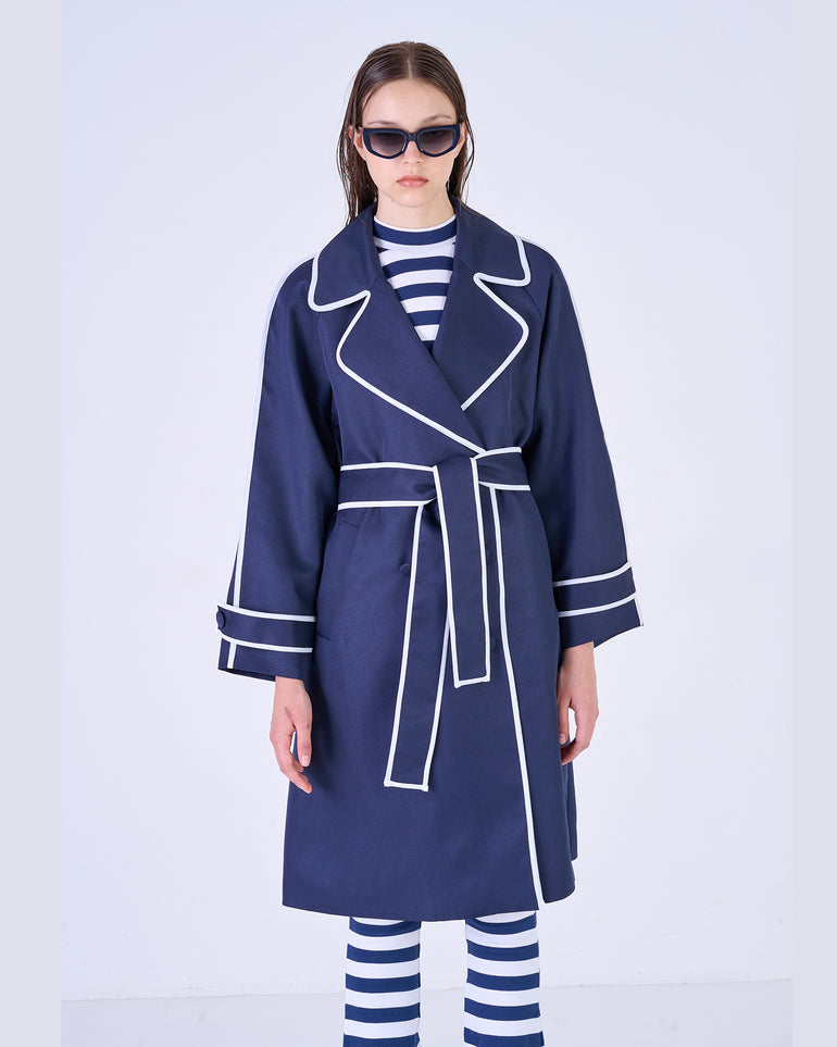Silvian Heach Trench con bordi a contrasto Outlet
