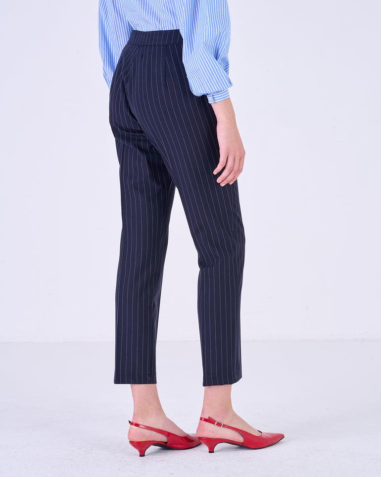 Silvian Heach Pantaloni carrot gessati Italy