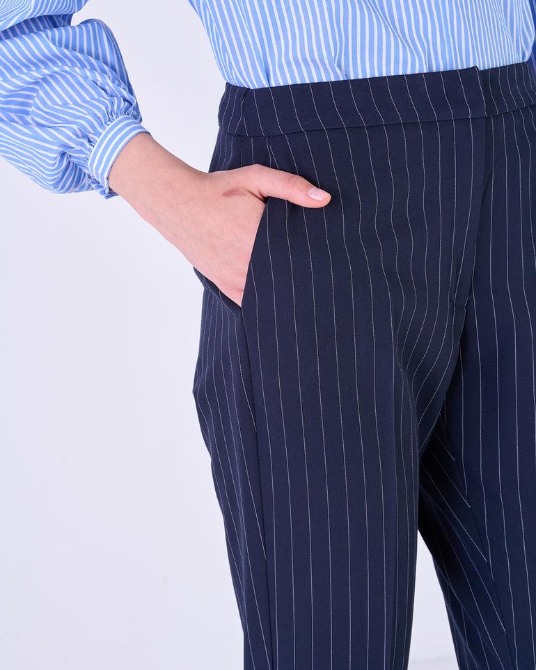 Silvian Heach Pantaloni carrot gessati Italy