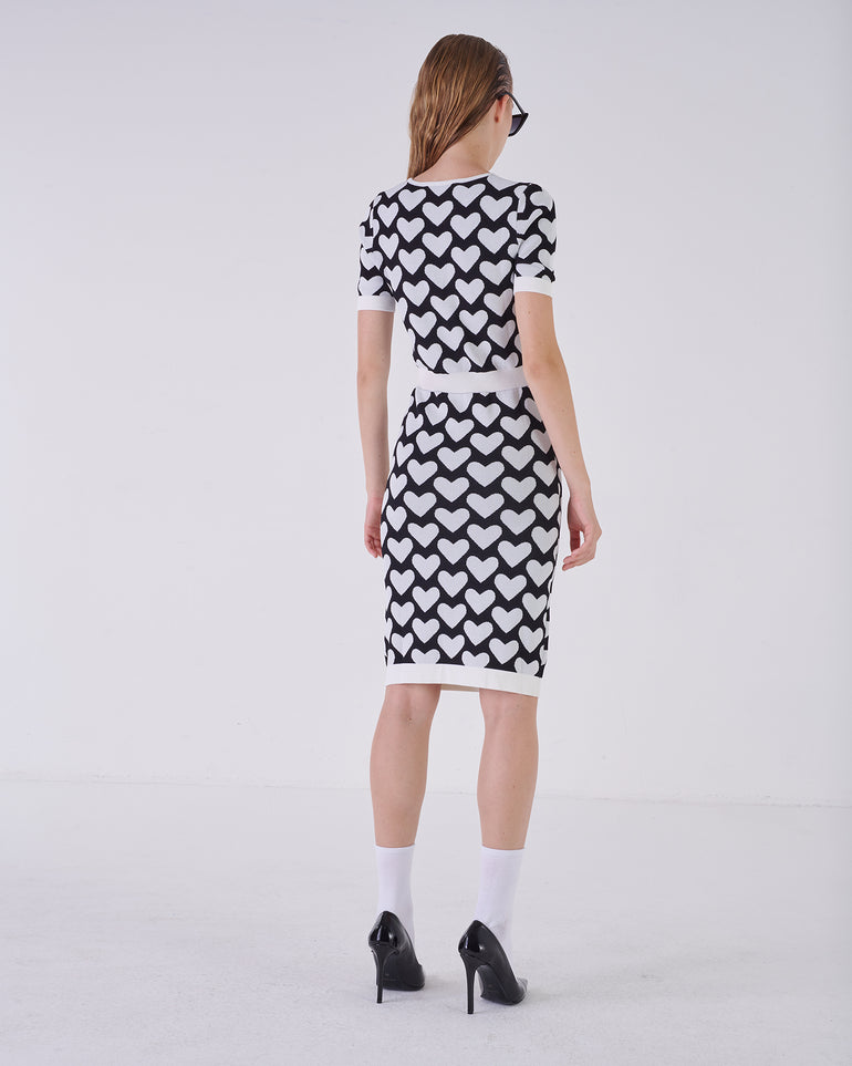 Silvian Heach Abito midi con cuori Italia