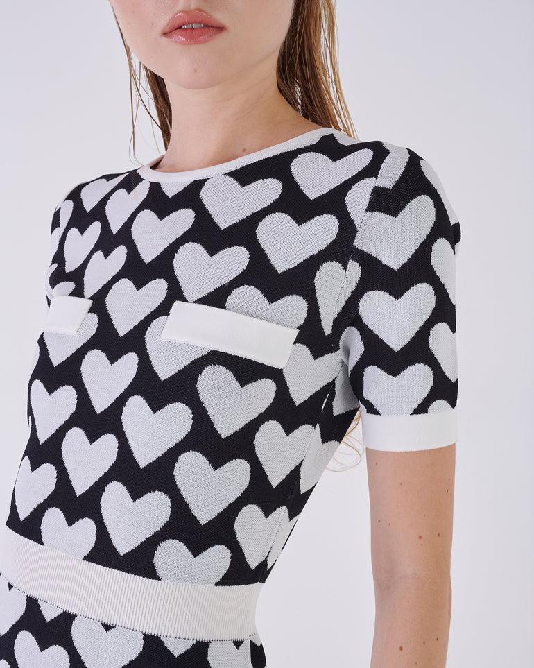 Silvian Heach Abito midi con cuori Italia