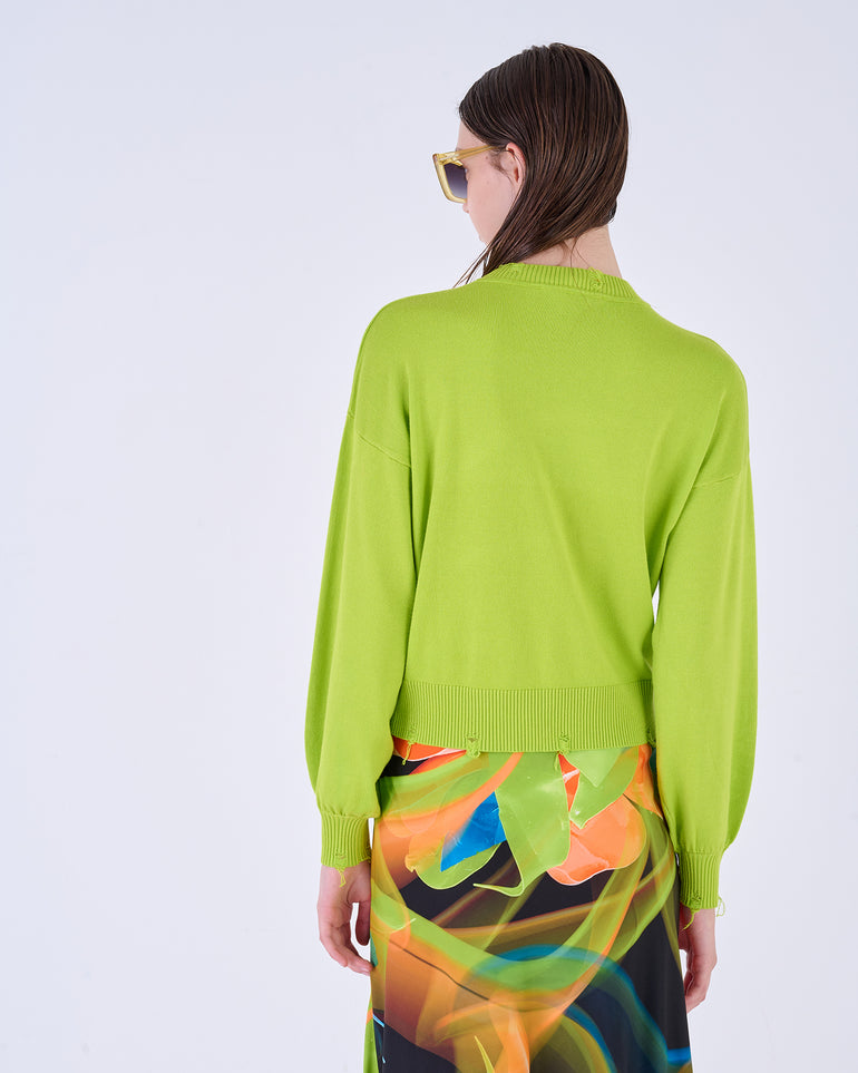 Silvian Heach Maglia con orli sfrangiati Convenienza