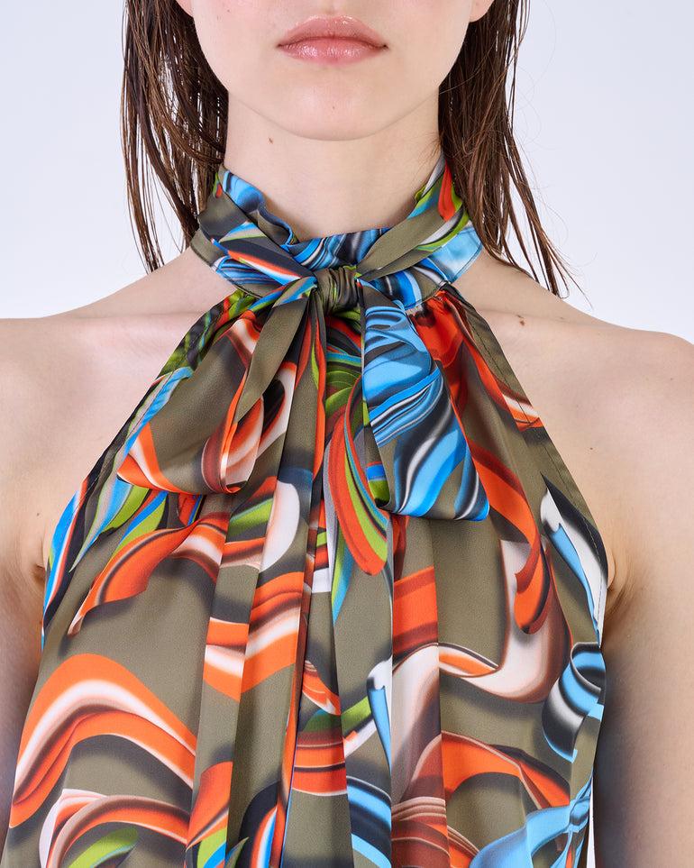 Silvian Heach Top stampato con scollo all'americana Moda