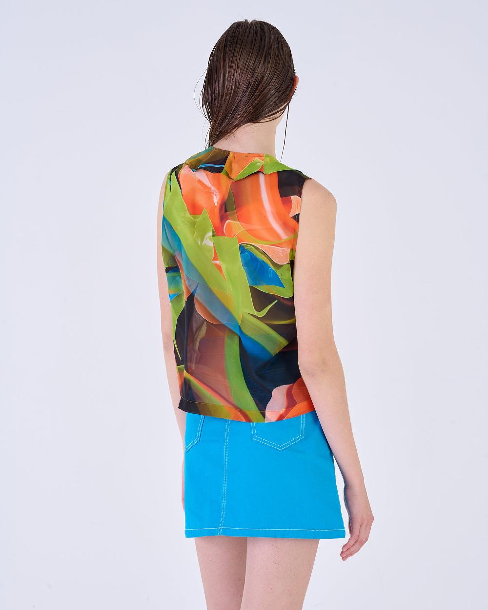 Silvian Heach Top a fantasia con volant Nuovo