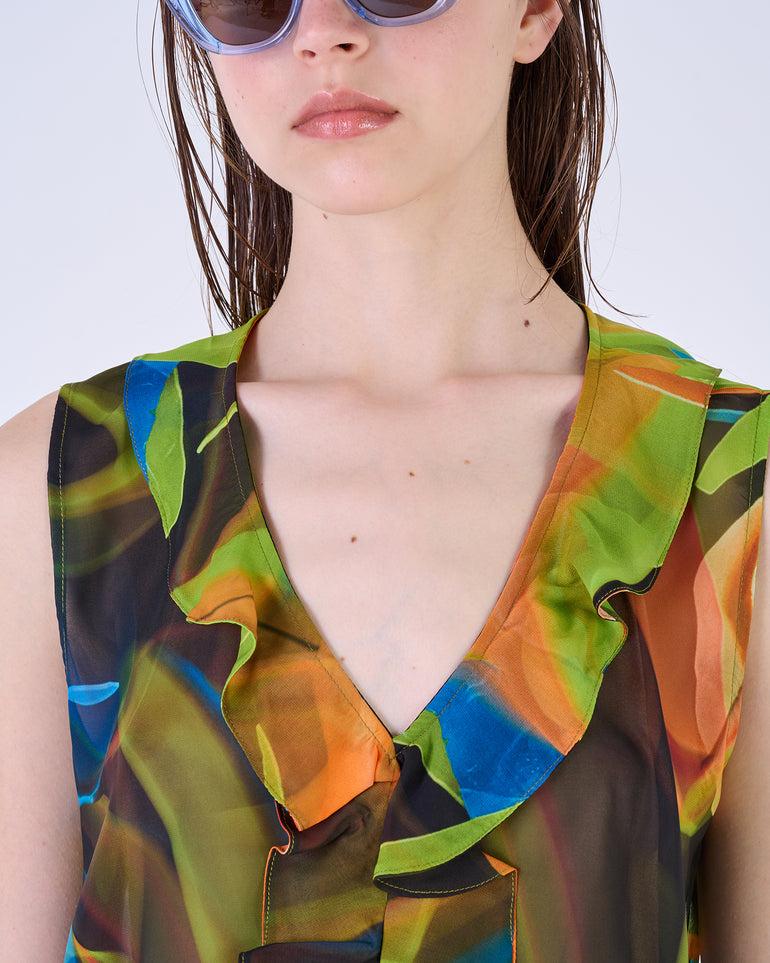 Silvian Heach Top a fantasia con volant Nuovo