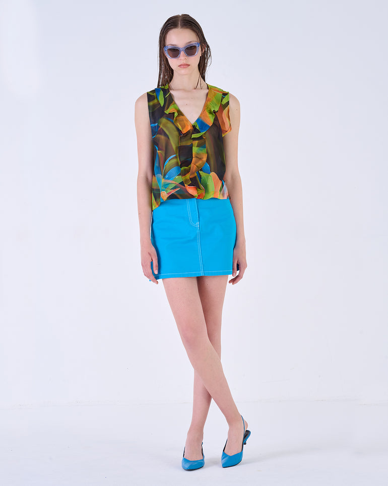 Silvian Heach Top a fantasia con volant Nuovo