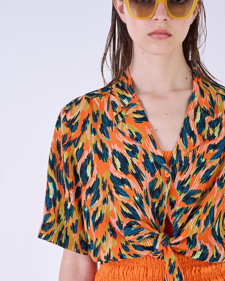 Silvian Heach Camicia cropped maculata Pezzi Unici