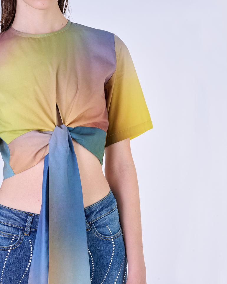 Silvian Heach T-Shirt crop multicolor Promozione Limitata