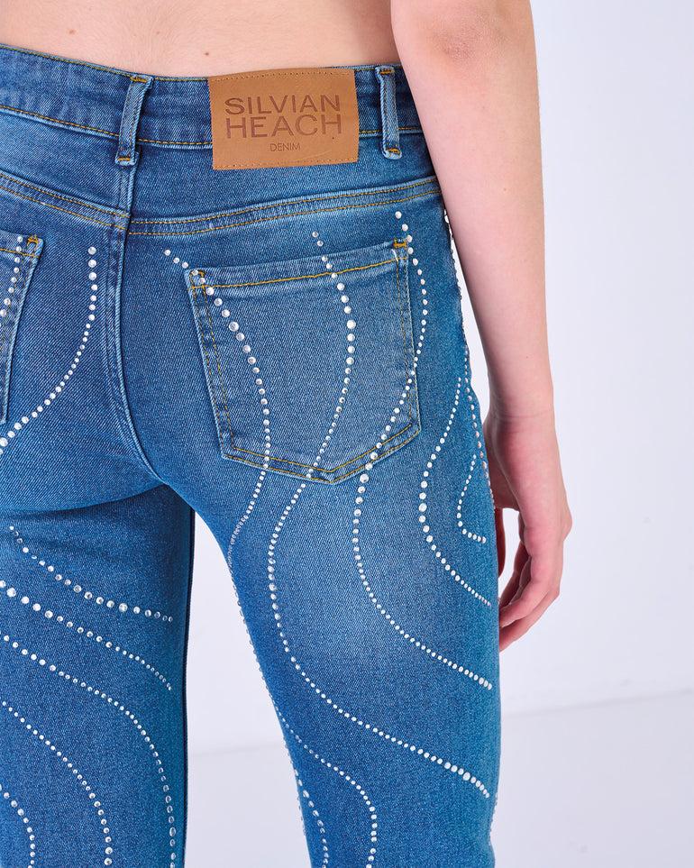 Silvian Heach Jeans a zampa con strass Duty-free
