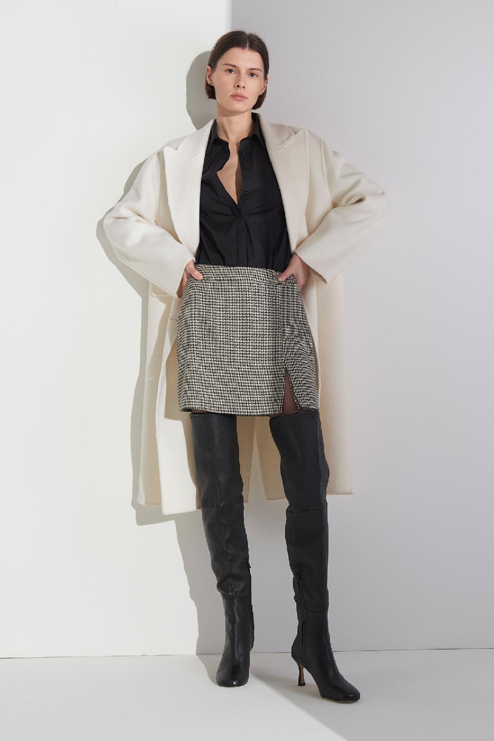 Soallure ABITO CAMICIA CON TESSUTI A CONTASTO 2025