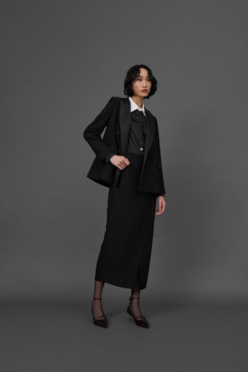 Soallure ABITO LUNGO PUNTO MILANO CON CAMICIA RASO Economico