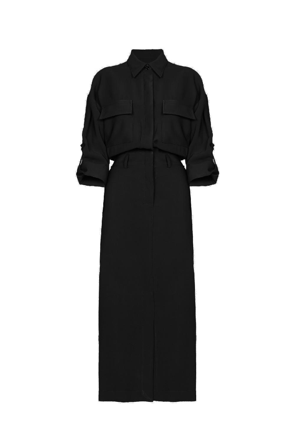 Soallure ABITO CHEMISIER MIDI IN TENCEL Promozione Limitata