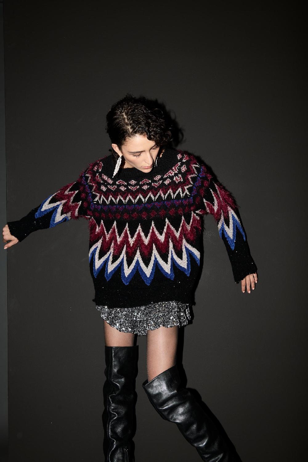 Soallure MAGLIA JACQUARD MULTICOLOR Sottocosto