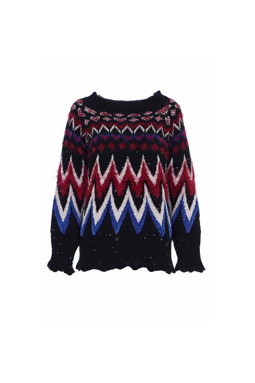 Soallure MAGLIA JACQUARD MULTICOLOR Sottocosto