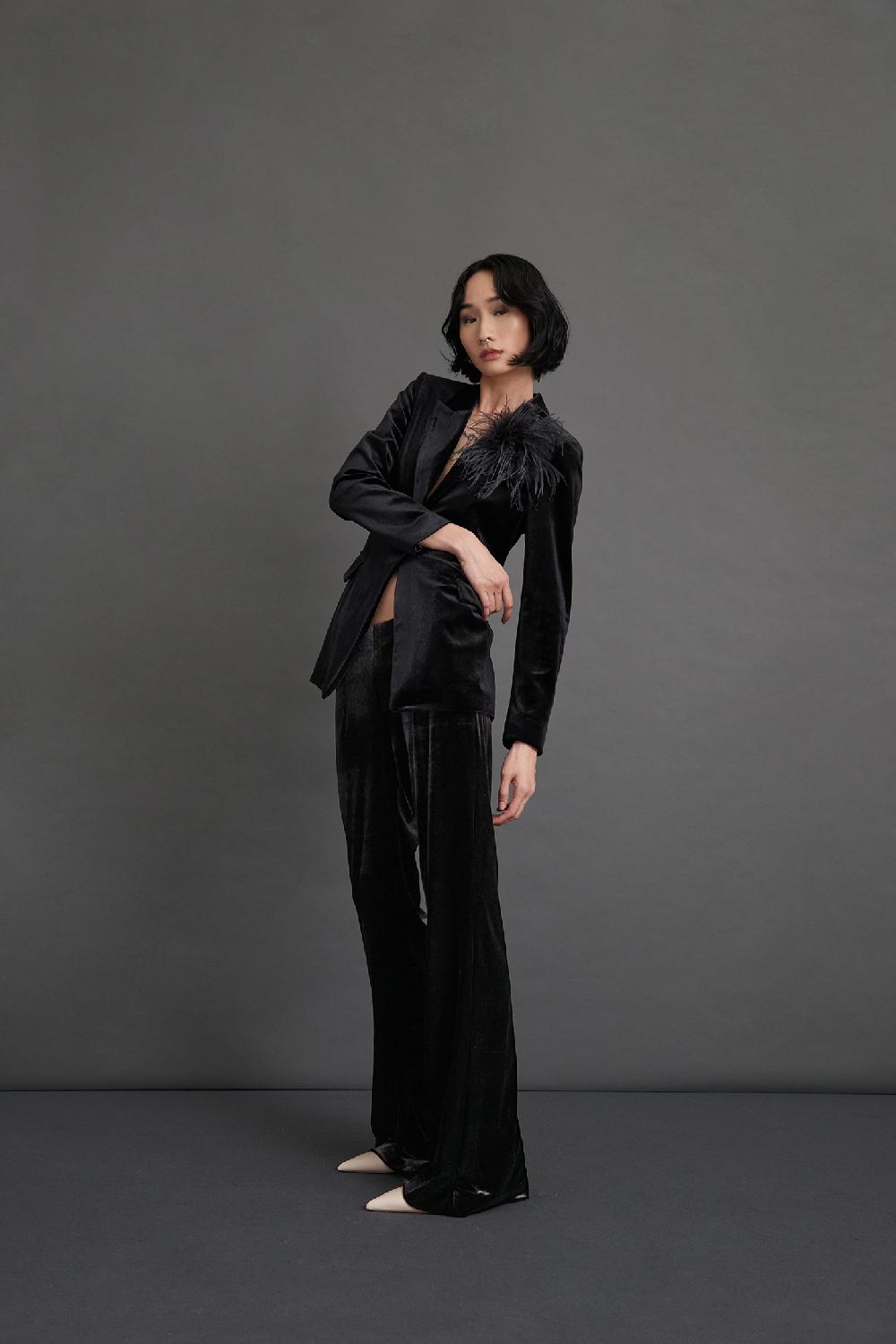 Soallure PANTALONE FLARE IN VELLUTO Moda