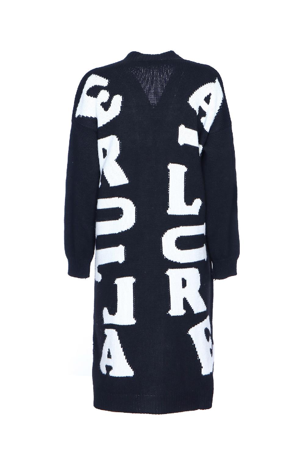 Soallure CARDIGAN LETTERING LUNGO MISTO LANA In Linea