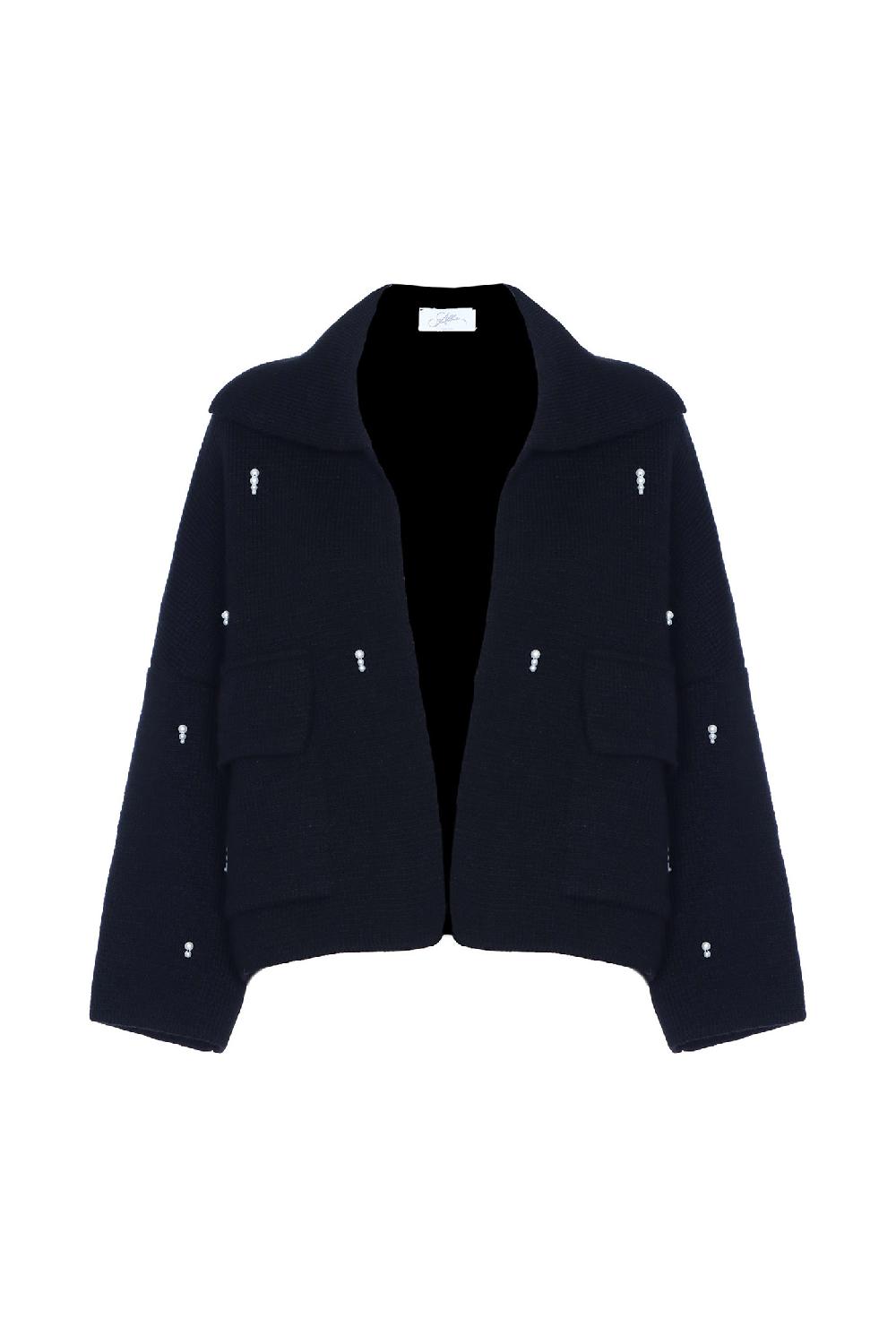 Soallure GIACCA IN MAGLIA CON PERLE Spedizione Gratuita