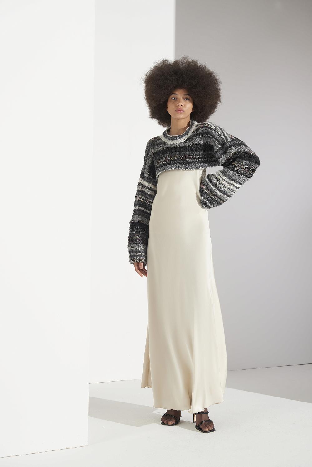Soallure MAGLIA CROP MULTICOLOR Soddisfazione Garantita