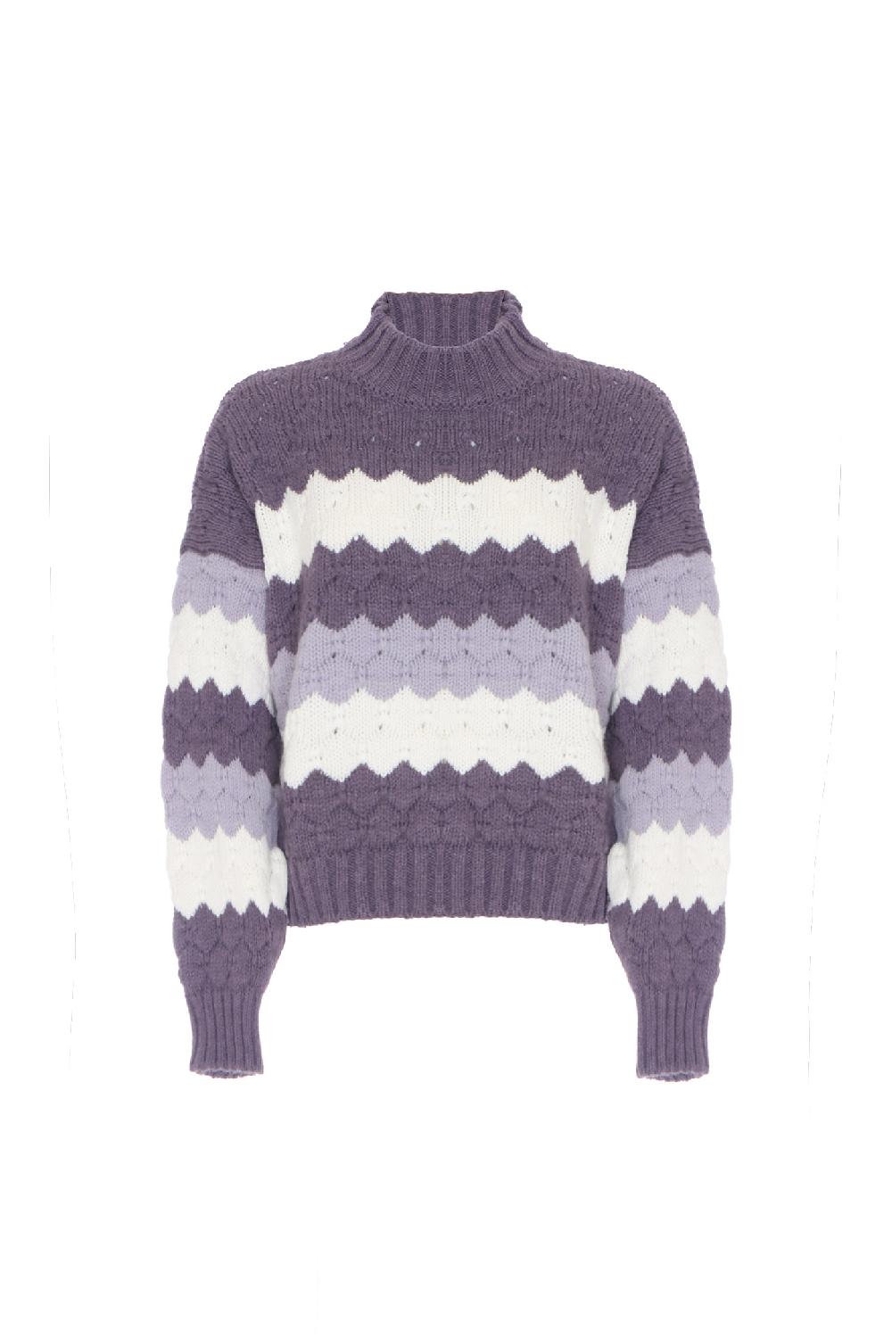 Soallure MAGLIA A TRE COLORI IN LANA Convenienza