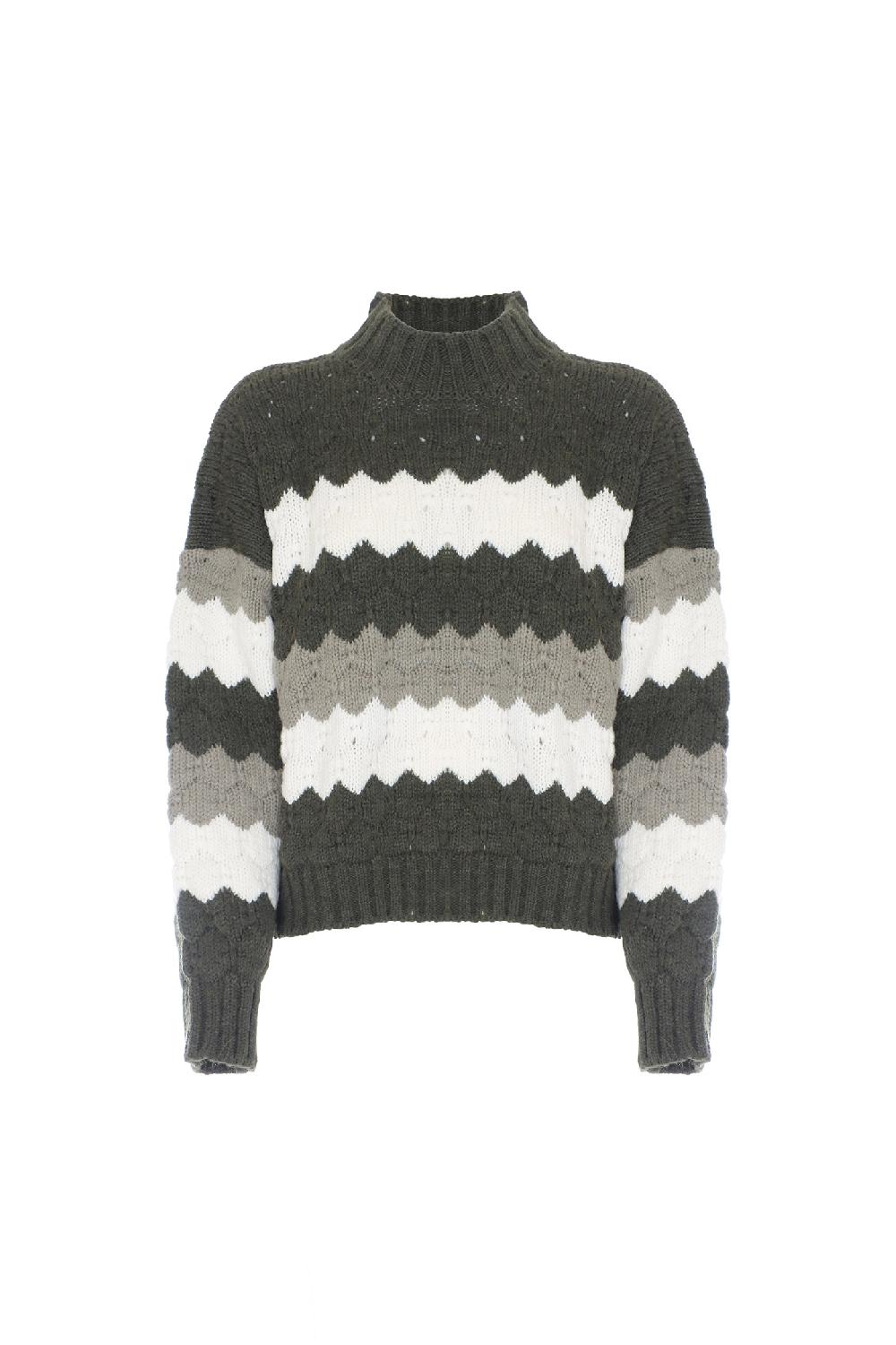 Soallure MAGLIA A TRE COLORI IN LANA Convenienza