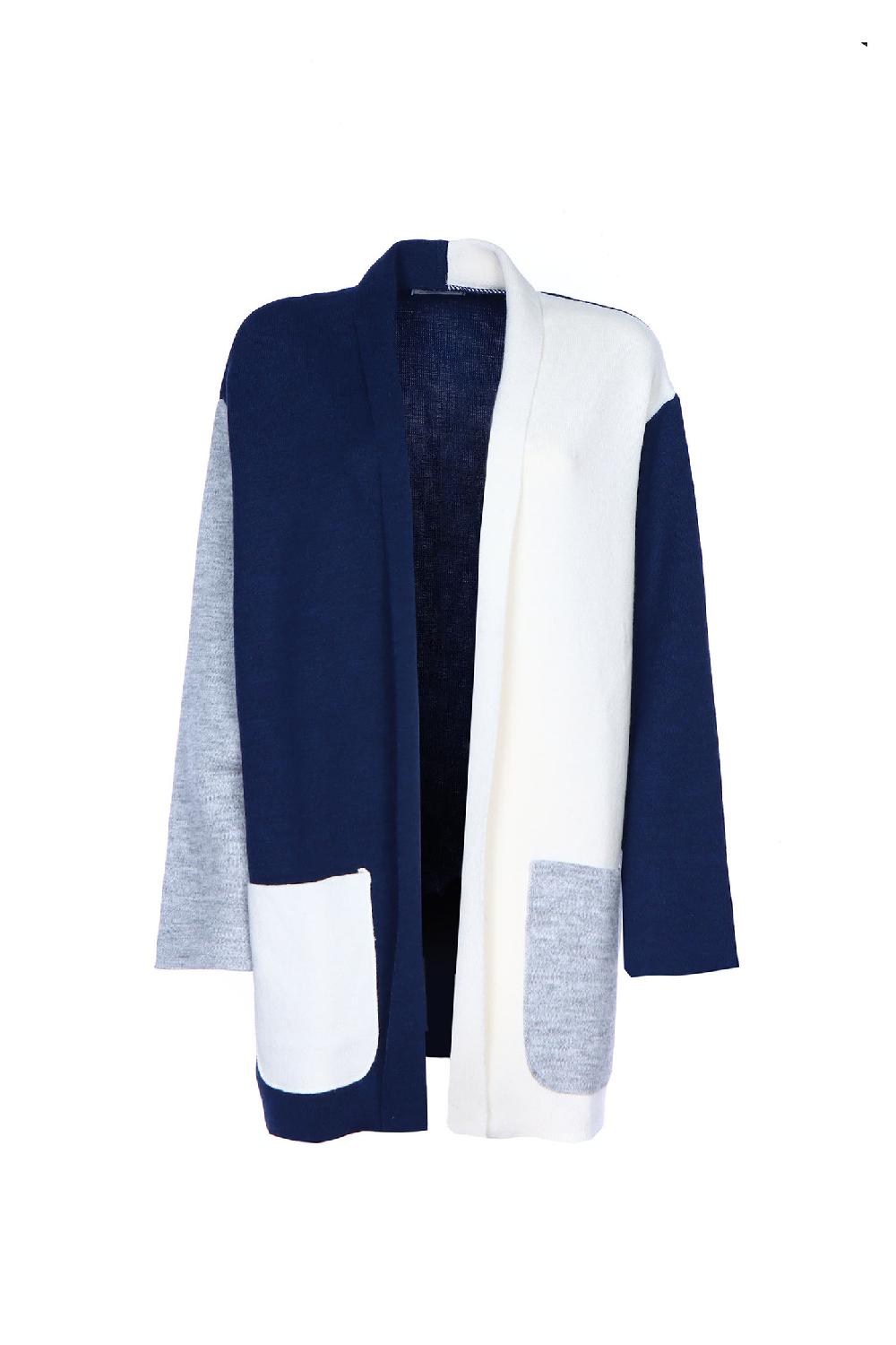 Soallure CARDIGAN BLOCK COLOR CORTO LANA Presa