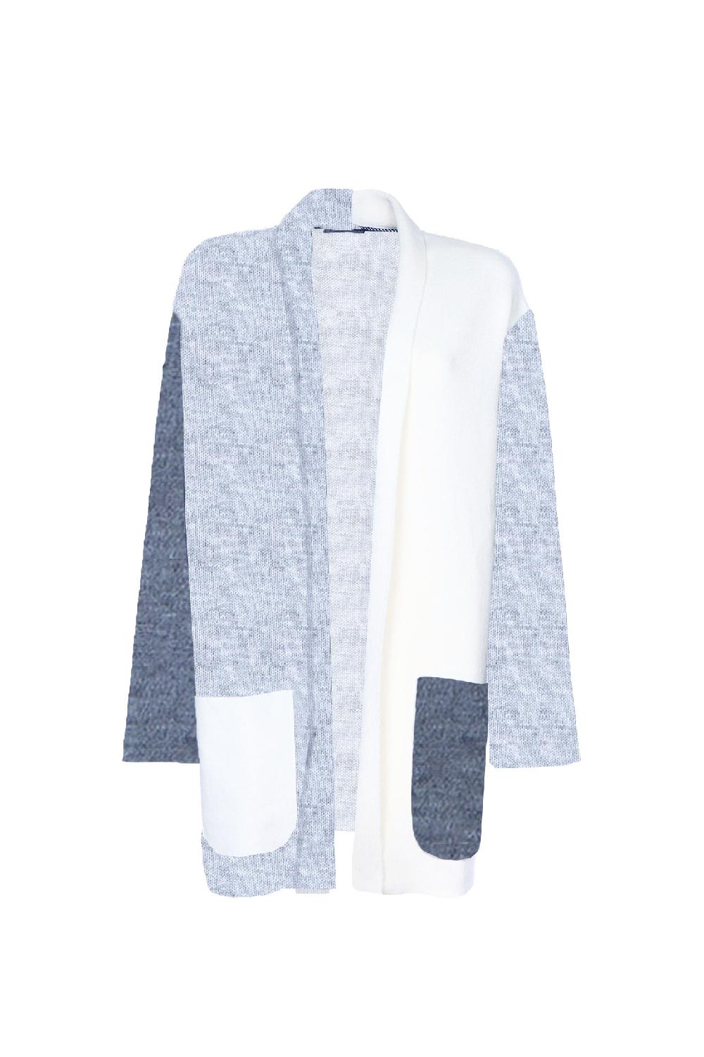 Soallure CARDIGAN BLOCK COLOR CORTO LANA Presa