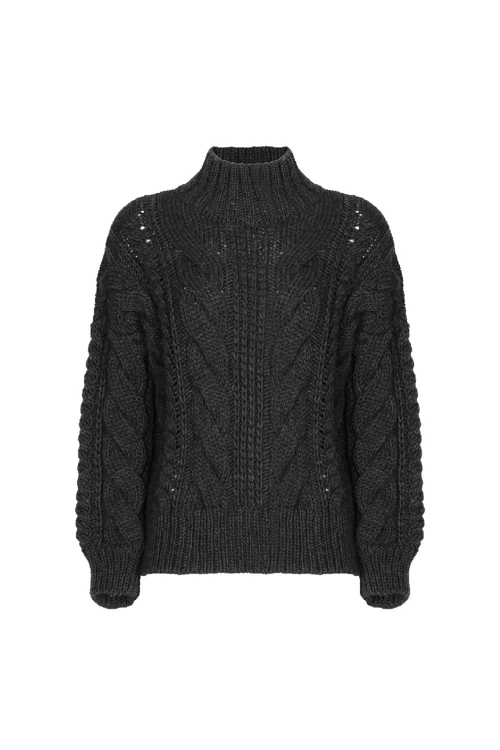 Soallure MAGLIA CON COLLO ALTO E LAVORAZIONE A TRECCIA Promozione Limitata