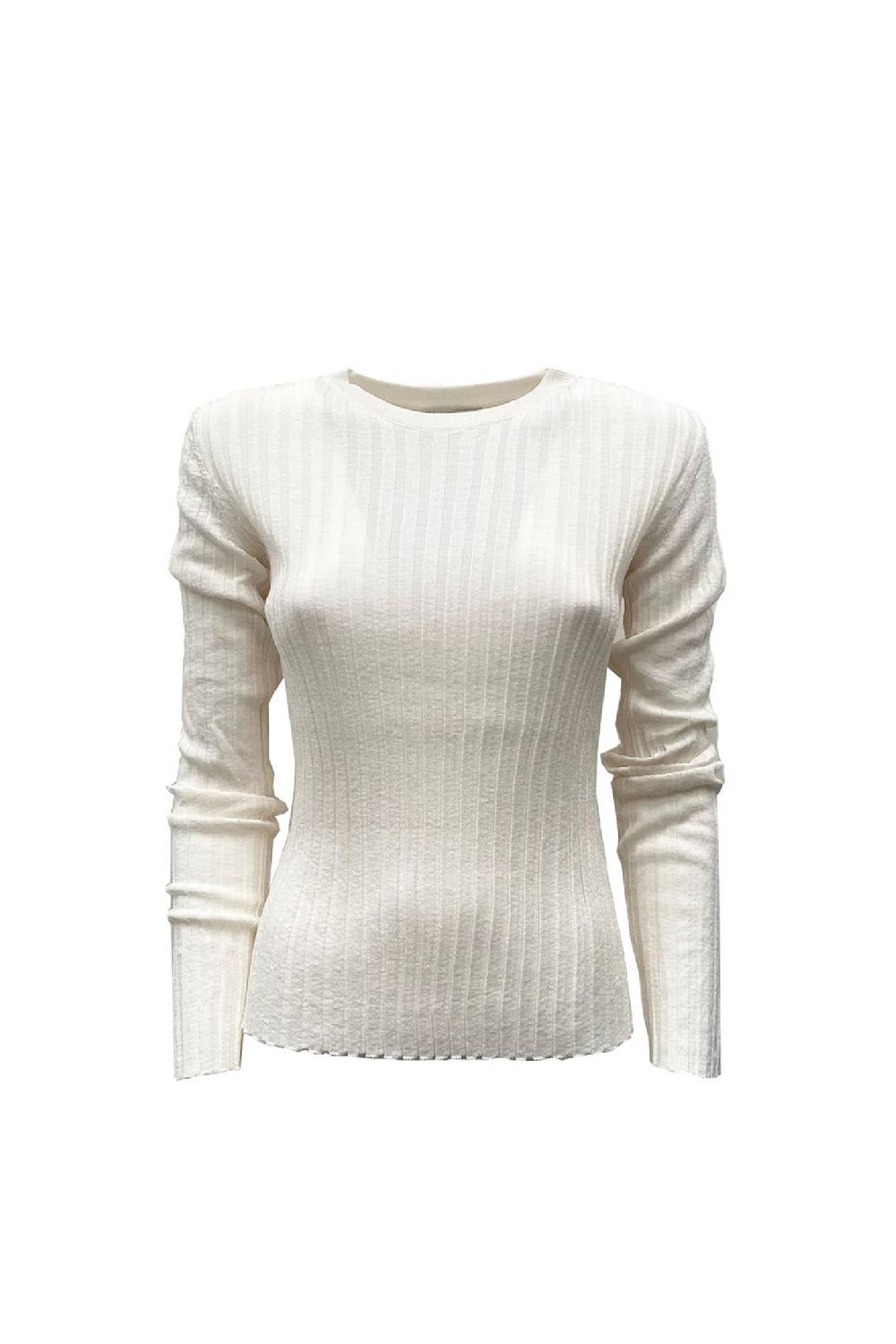 Soallure MAGLIA GIROCOLLO A COSTINE IN LANA Saldi