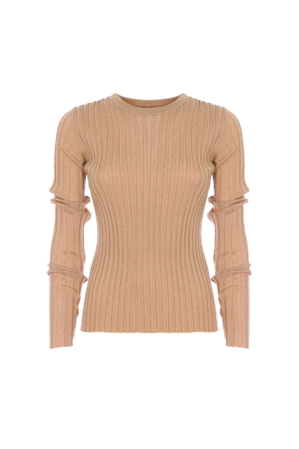 Soallure MAGLIA GIROCOLLO A COSTINE IN LANA Saldi