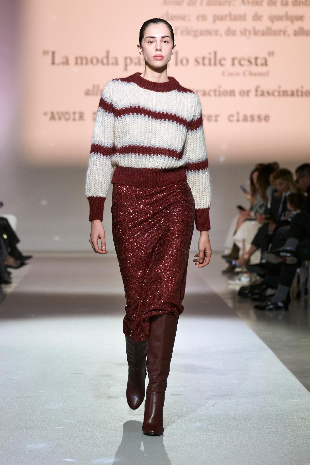 Soallure MAGLIA CON RIGHE A CONTRASTO MISTO LANA Hotsell
