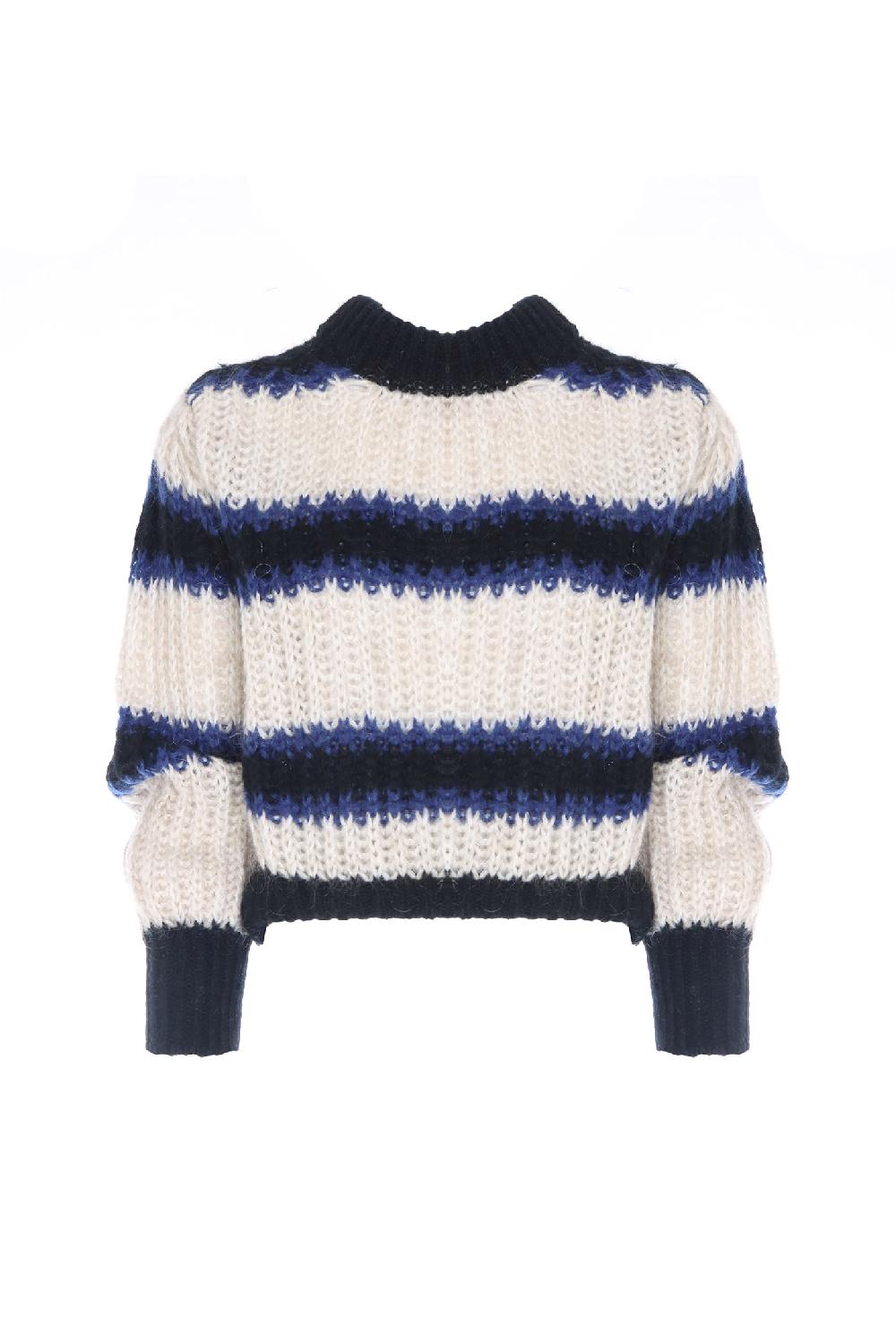 Soallure MAGLIA CON RIGHE A CONTRASTO MISTO LANA Hotsell