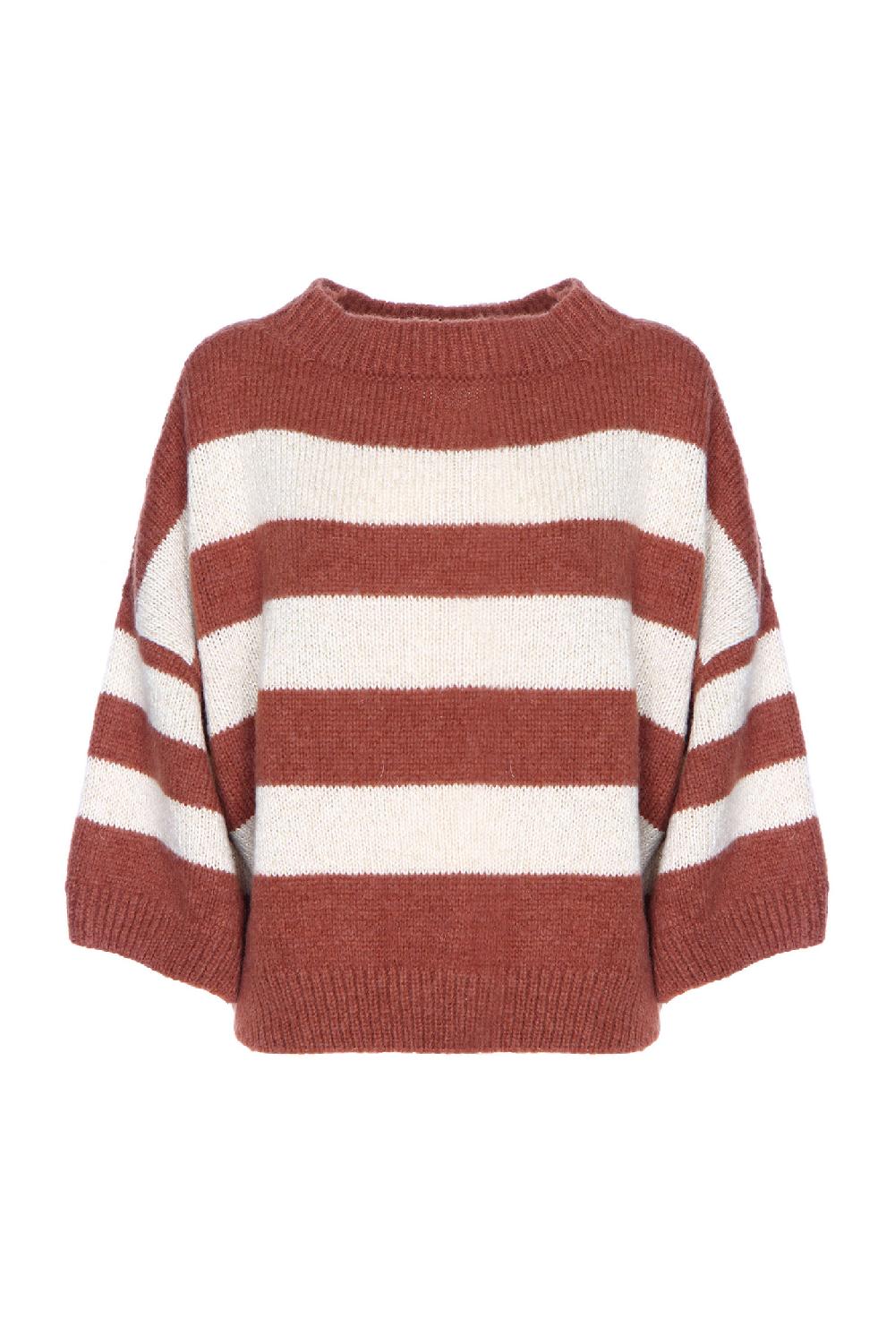 Soallure MAGLIA OVER A RIGHE 7/8 Vendita Calda