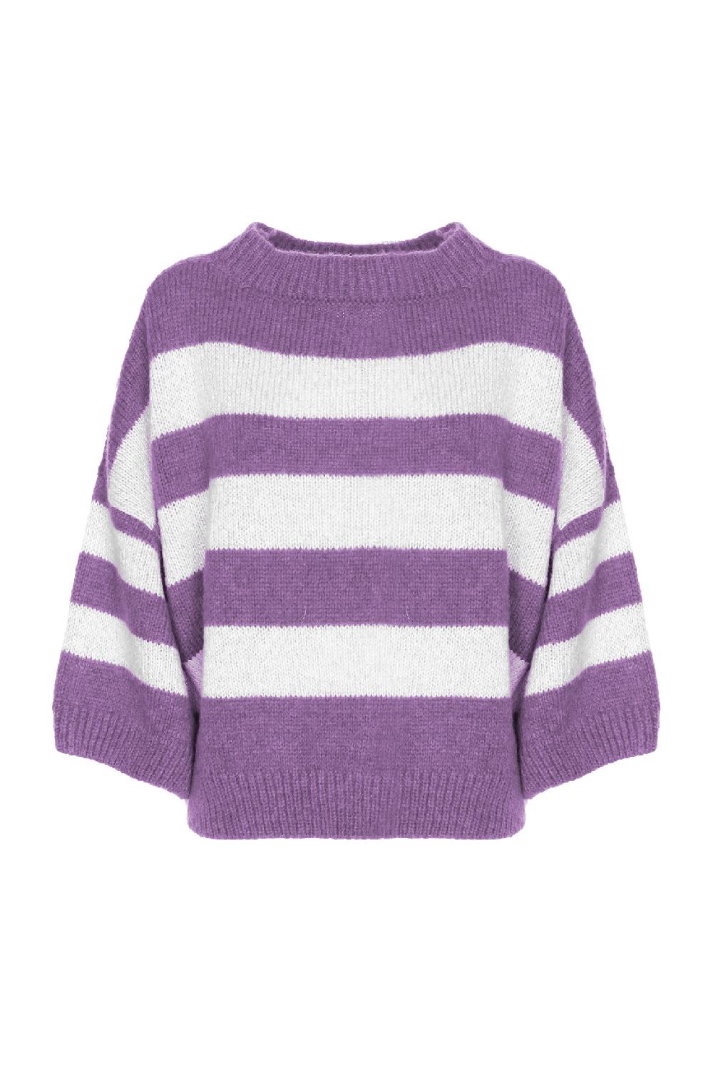 Soallure MAGLIA OVER A RIGHE 7/8 Vendita Calda