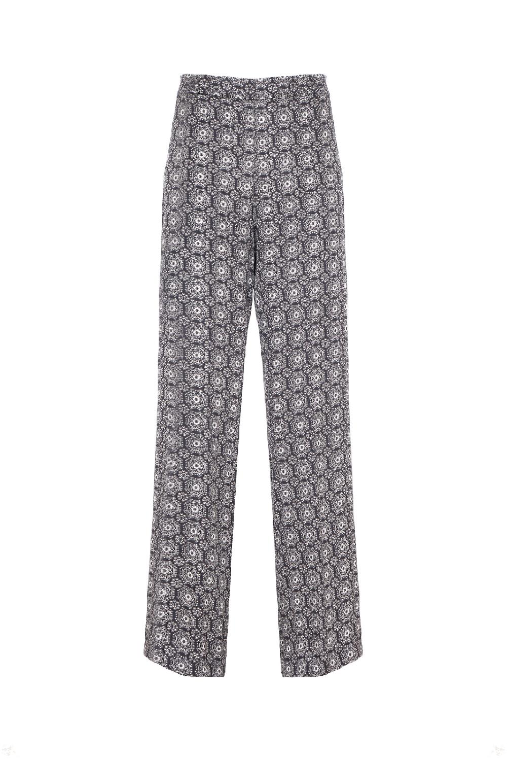 Soallure PANTALONE PALAZZO IN RASO A FANTASIA 2025