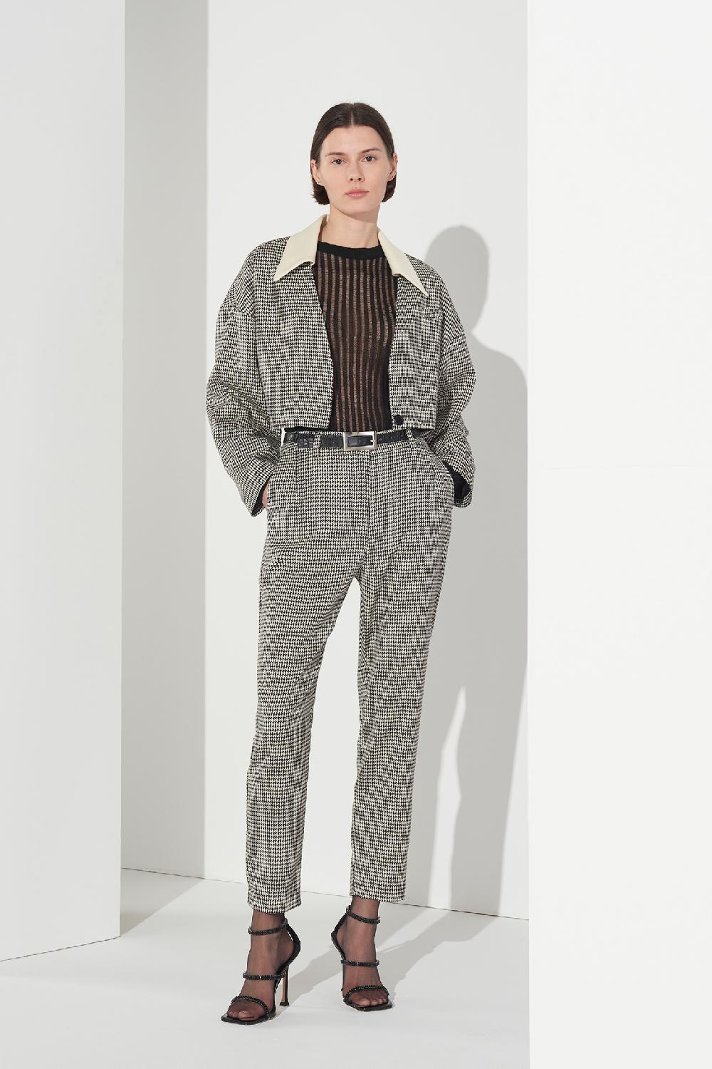 Soallure PANTALONE SIGARETTA A FANTASIA Nuovo