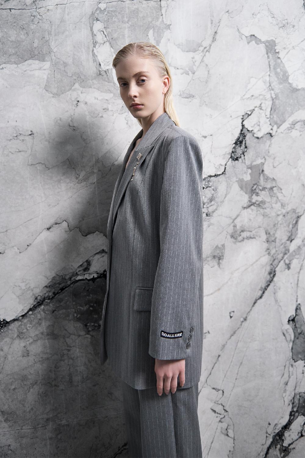 Soallure PANTALONE PALAZZO GESSATO Spedizione Gratuita