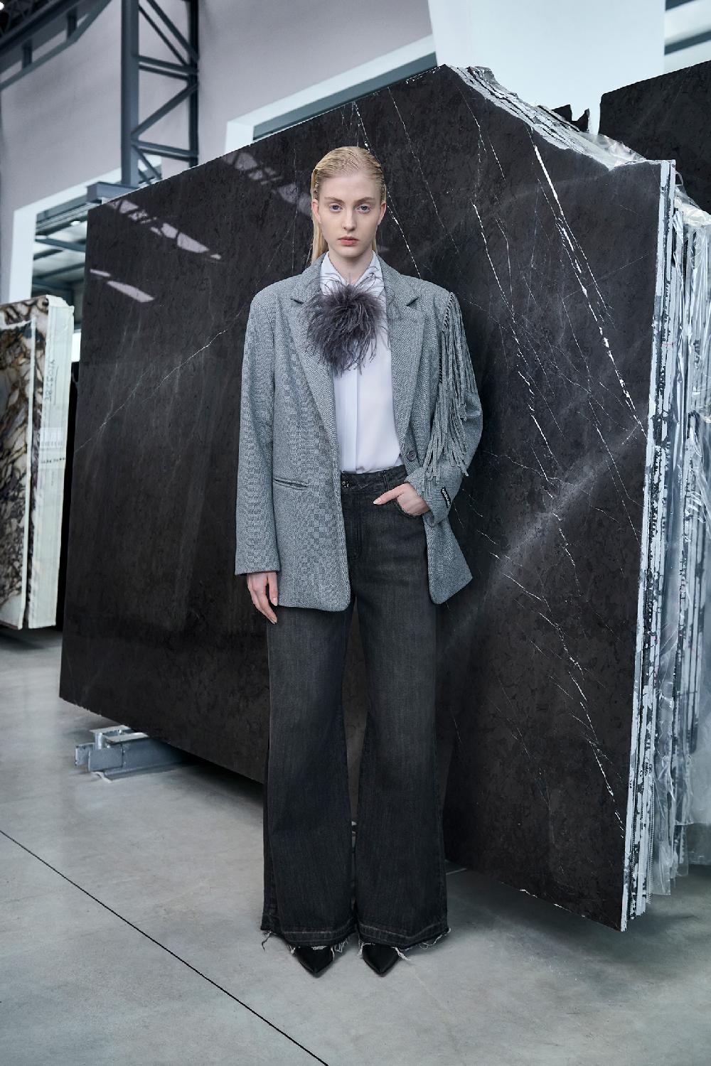 Soallure JEANS A PALAZZO CON ORLO SFRANGIATO Negozi Online