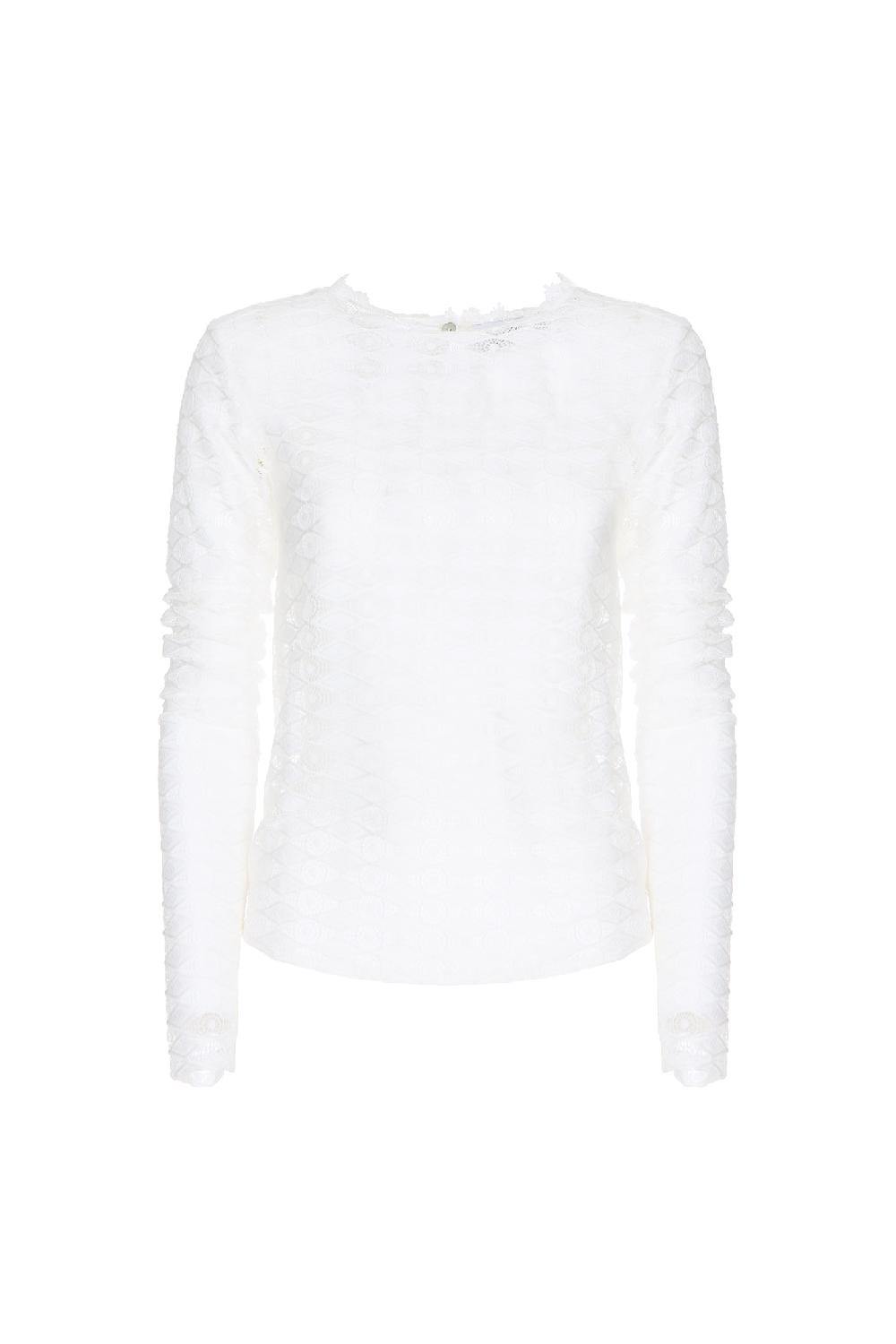 Soallure MAGLIA MANICHE LUNGHE PIZZO STRETCH Saldi Di Fabbrica