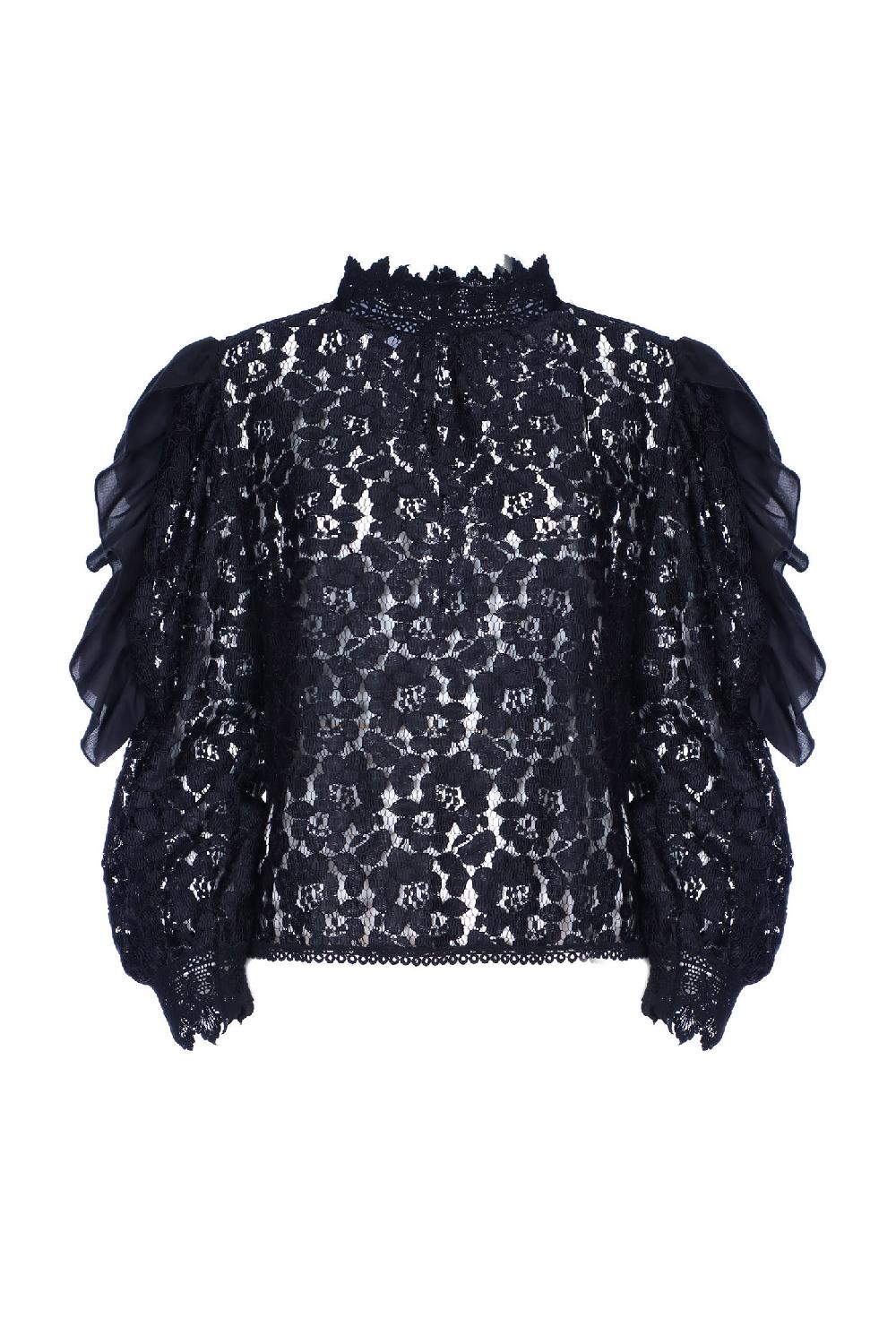 Soallure BLUSA MANICHE LUNGHE PIZZO I Più Venduti