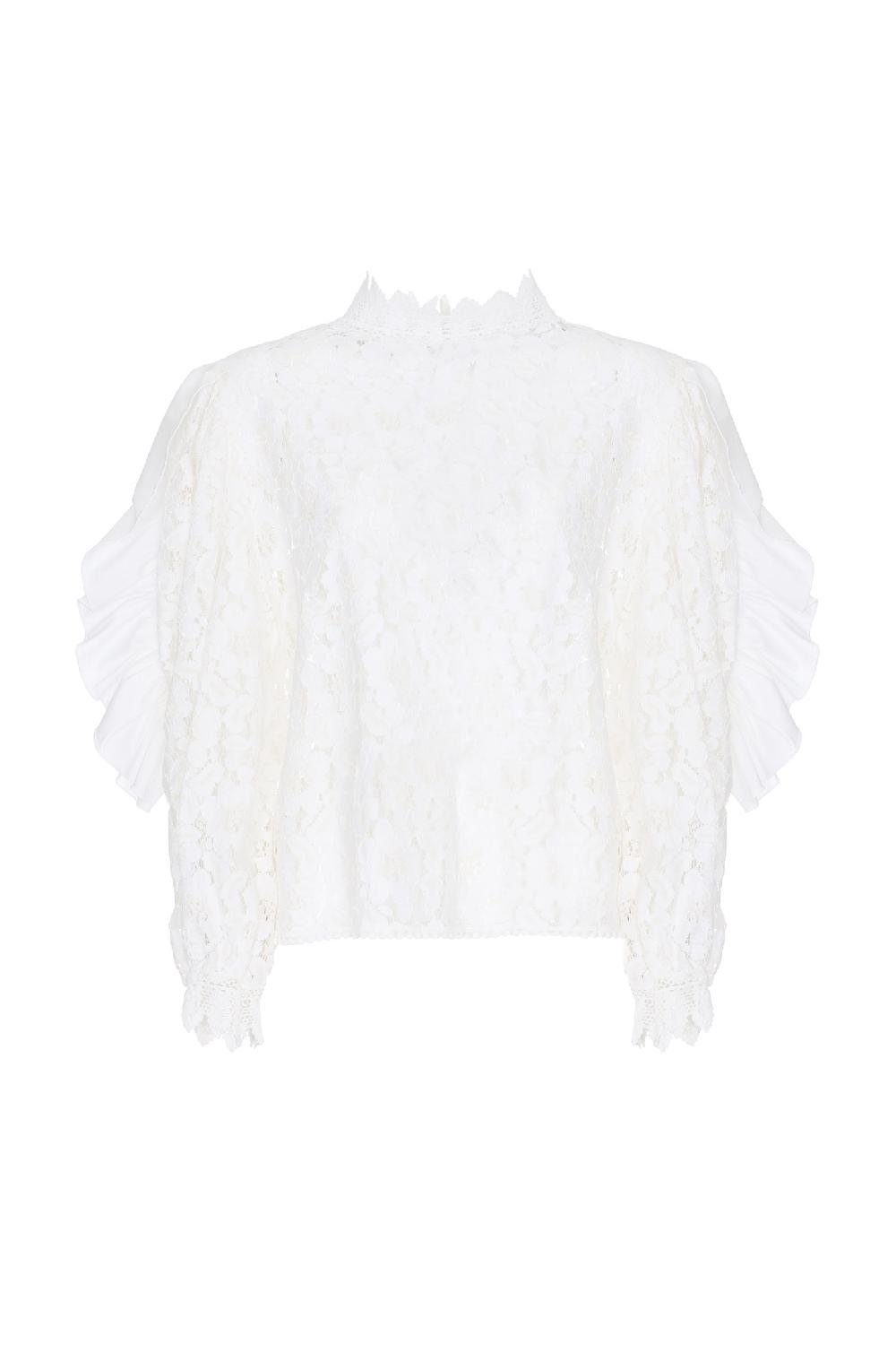 Soallure BLUSA MANICHE LUNGHE PIZZO I Più Venduti