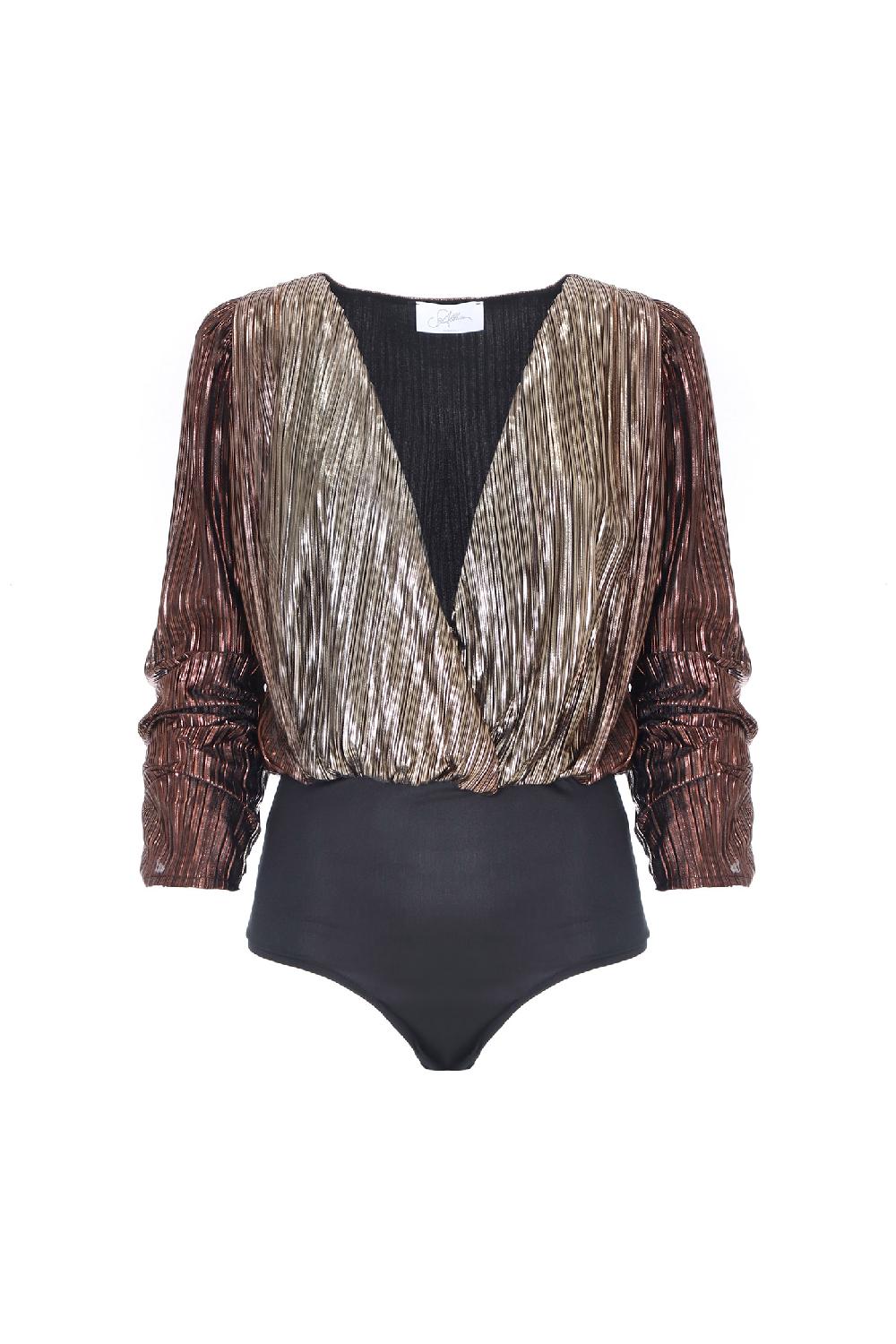 Soallure BODY CON SCOLLO A V PROFONDO MULTICOLOR In Saldo