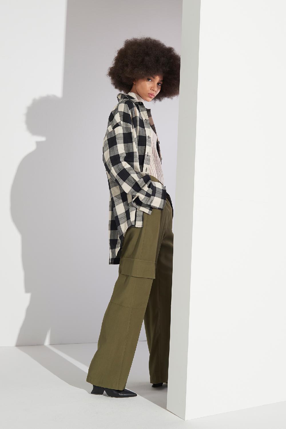 Soallure CAMICIA OVER CHECK FLANELLA Italy