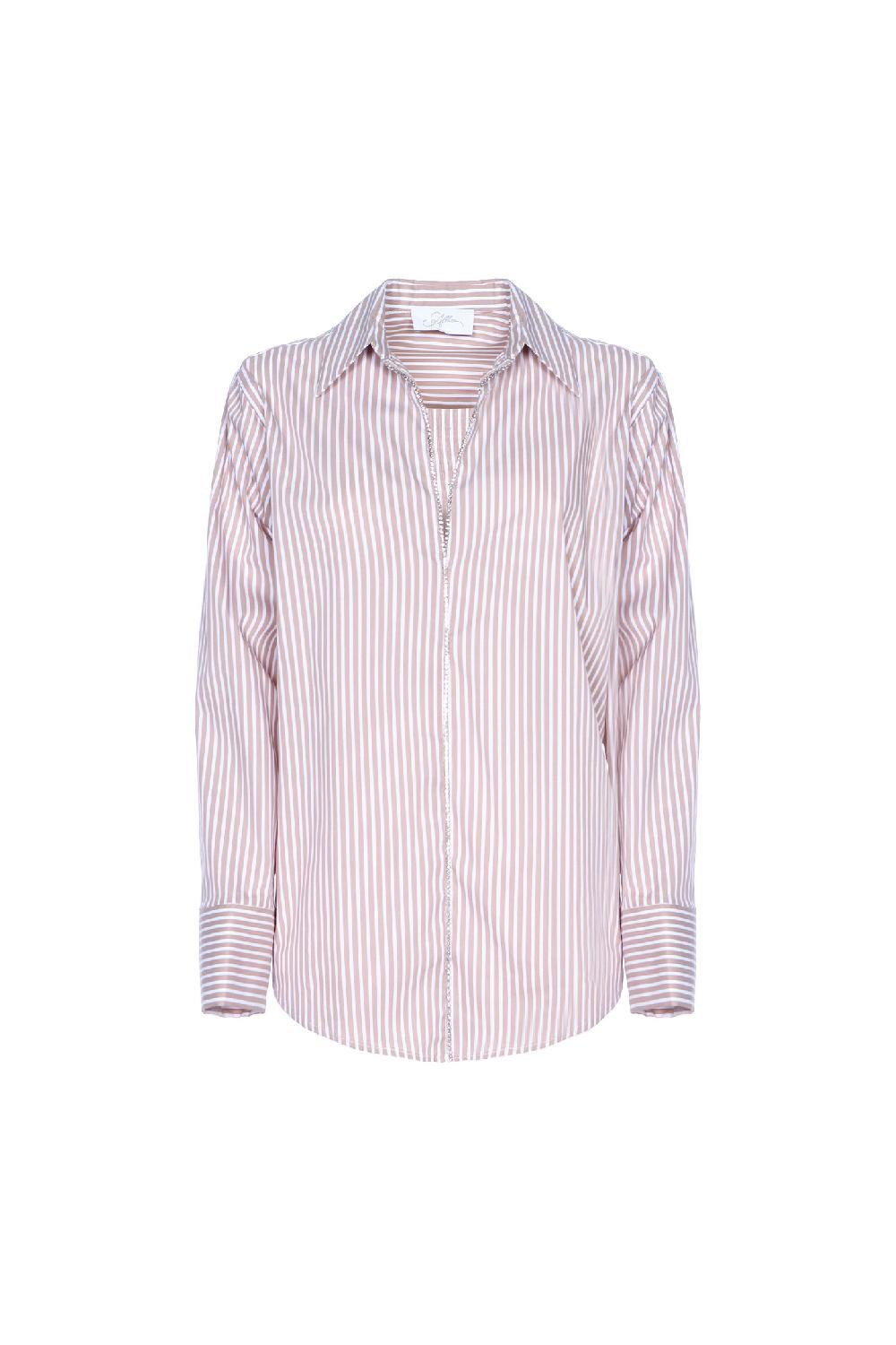 Soallure CAMICIA A RIGHE E STRASS Negozi Online