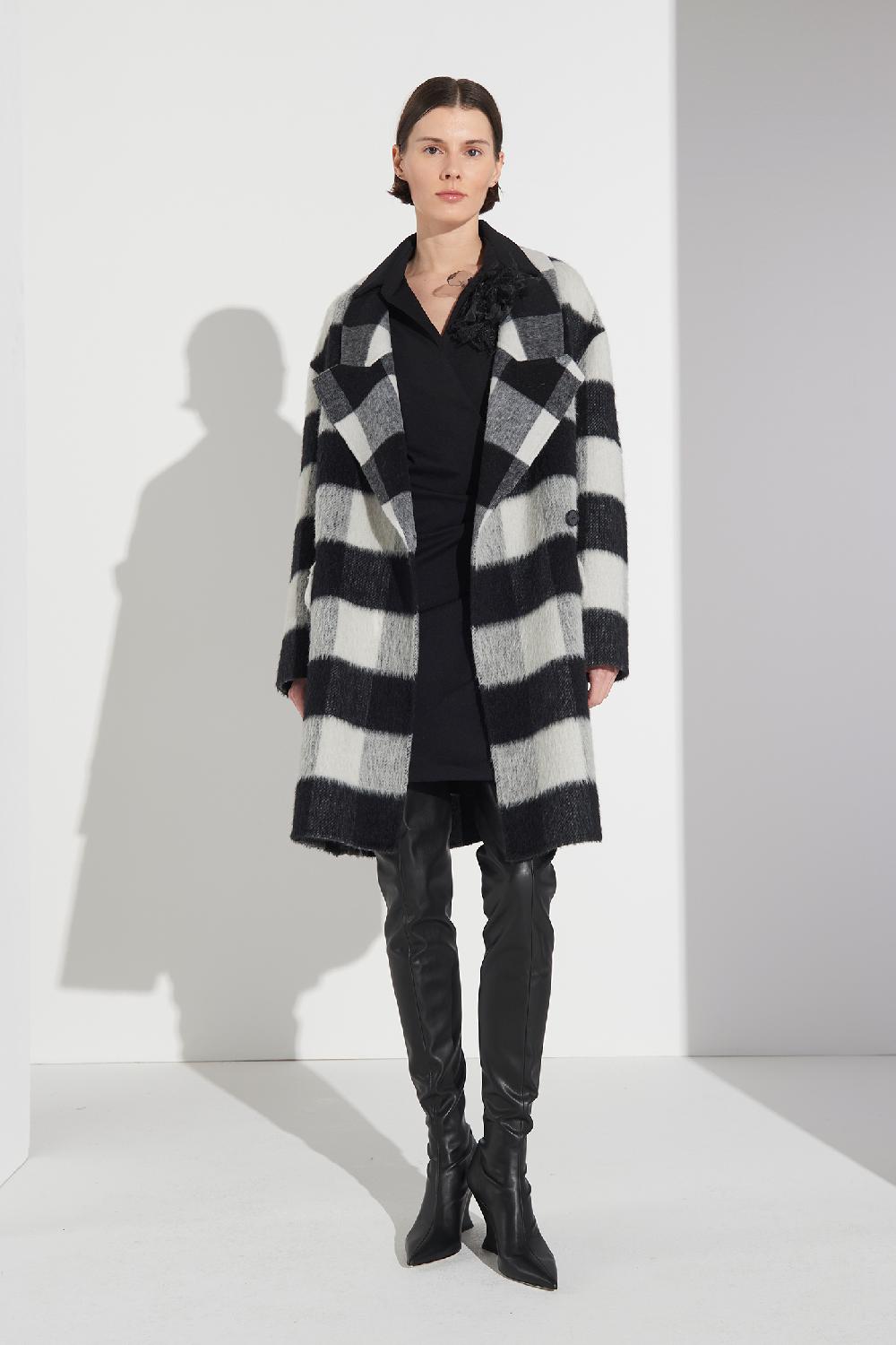 Soallure CAPPOTTO MIDI CHECK Sconto