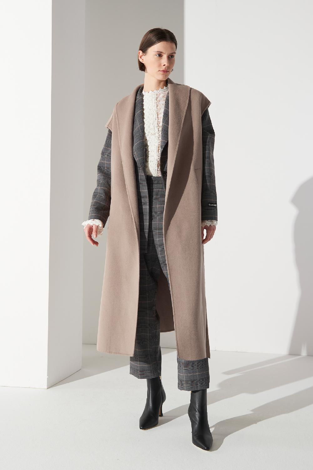 Soallure GILET IN LANA CON CINTURA Outlet